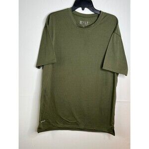 BYLT Basics Mens V-Neck Signature Lux T Shirt Size XL Drab Green Army Green